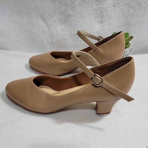 So Danca TA55 Tan Tap Heels / Character / Broadway style dance shoes 8M fits 7M - Picture 10 of 11
